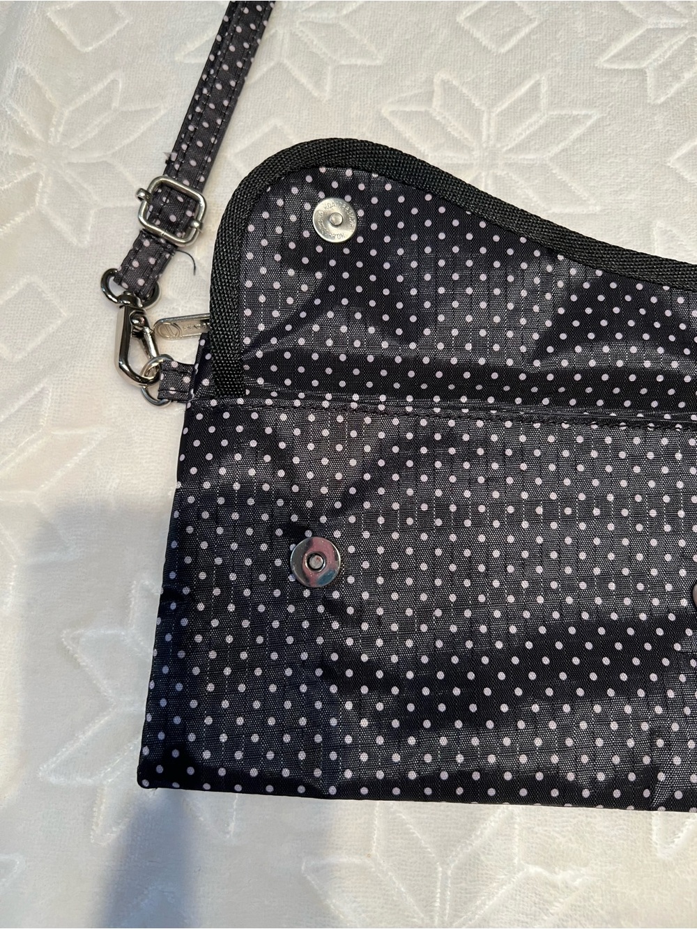 Black Polka Dot Mini Crossbody Bag